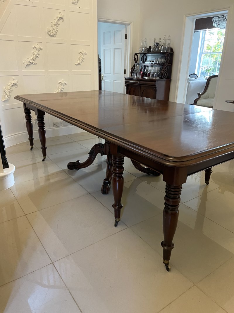 Rare Irish 12/14 Seater Metamorphic Antique Victorian Superb Quality Figured Mahogany Dining Table - Image 14